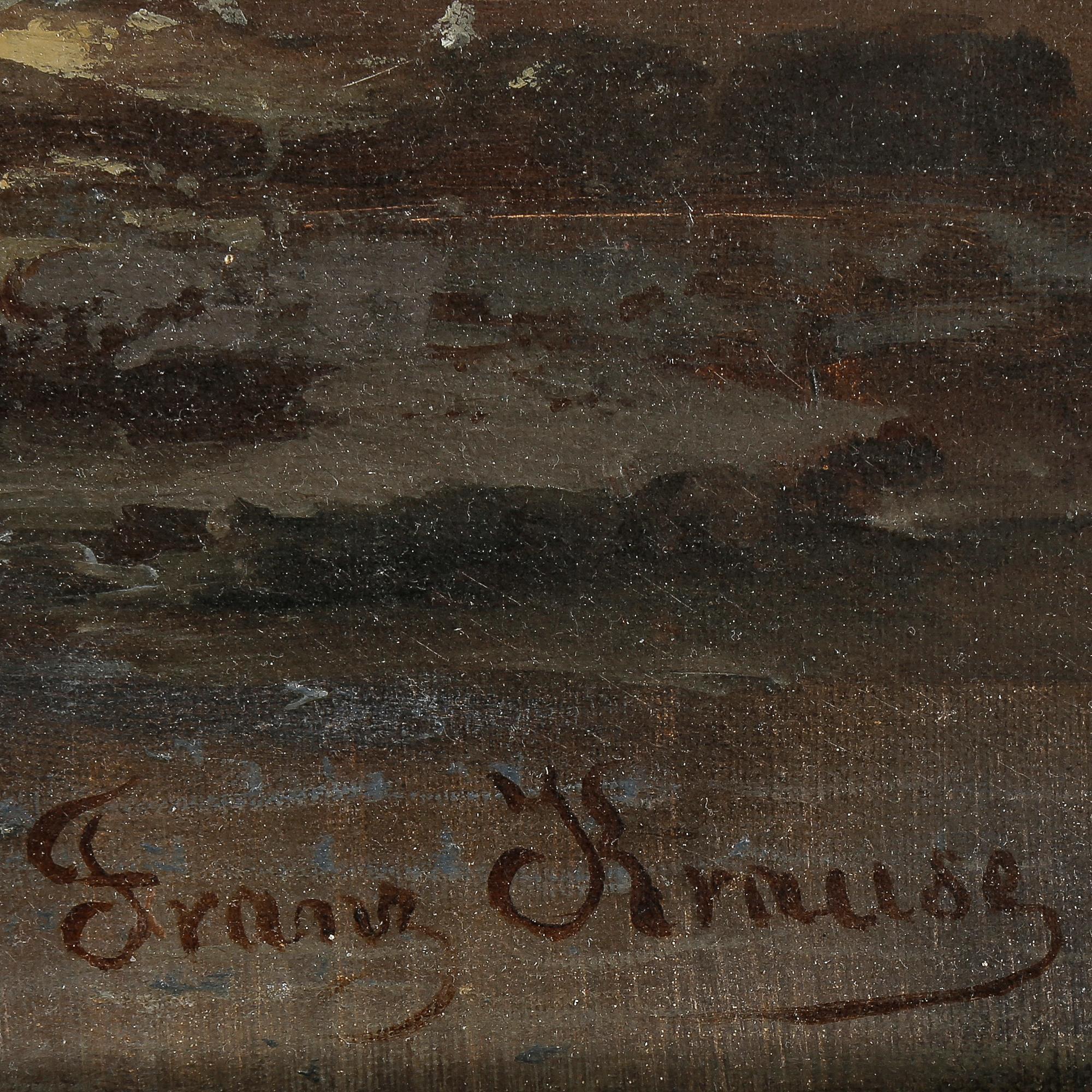 FRANZ EMIL KRAUSE, olja på duk, signerad.