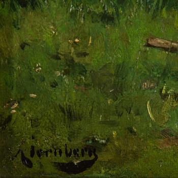AUGUST JERNBERG, oil on canvas, signed.