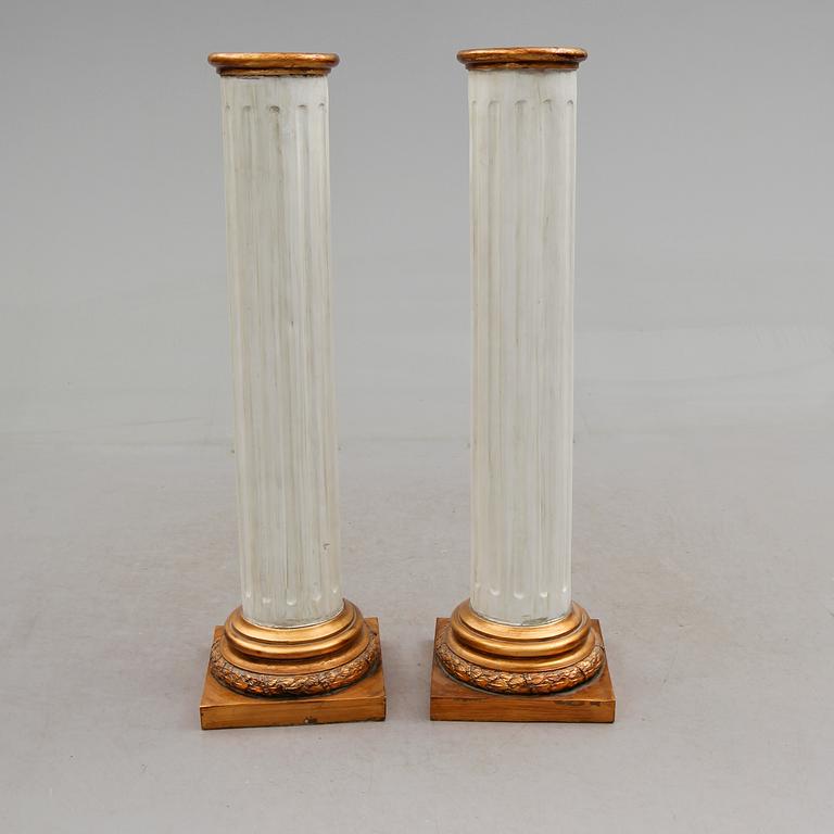 PIEDESTALER, 1 par, sent 1900-tal.