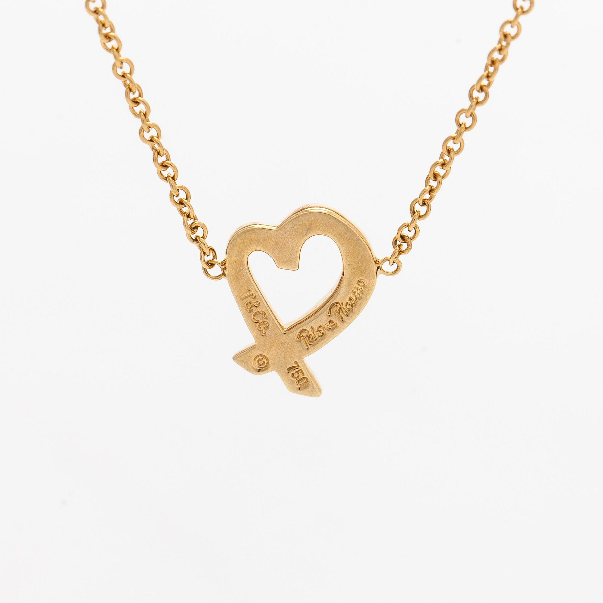 Tiffany & Co, Paloma Picasso, kaulakoru, "Loving Heart", 18K kultaa.