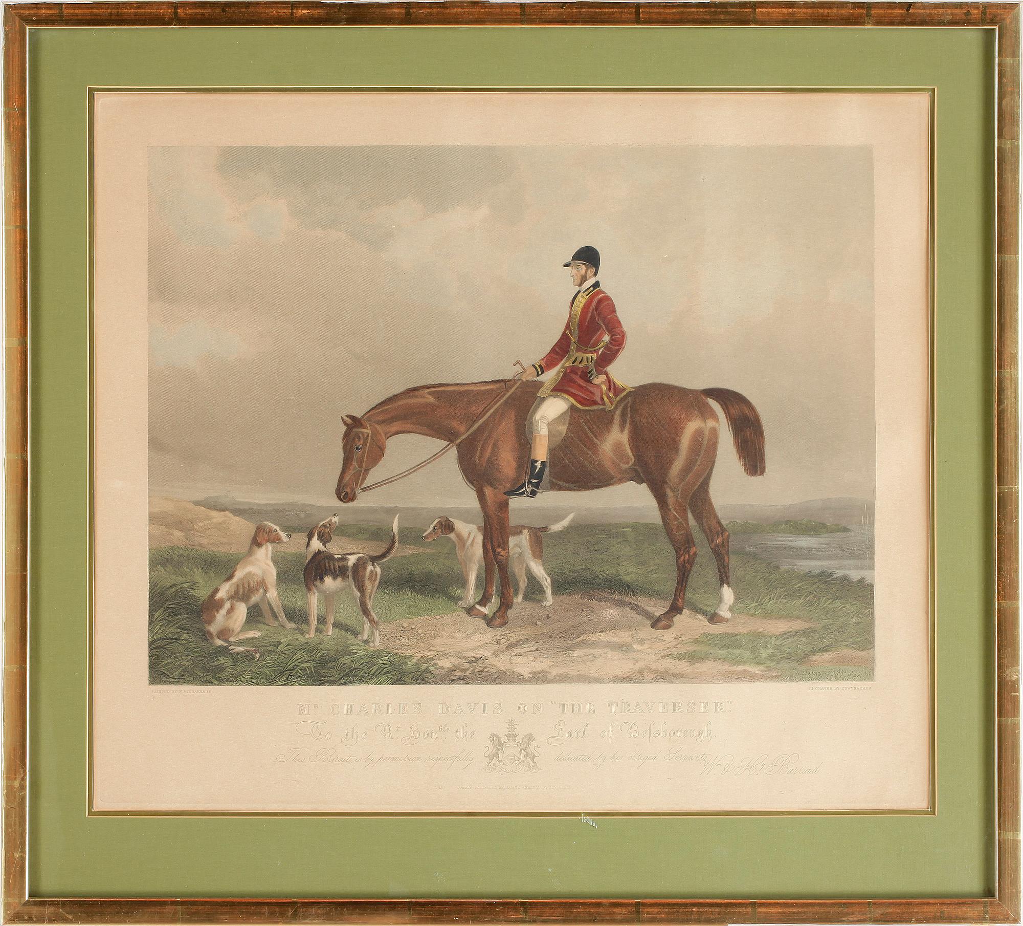 GRAVYRER, 2 st, målade av W H Barraud, graverade av Edward Hacker, James Sheldon, England.