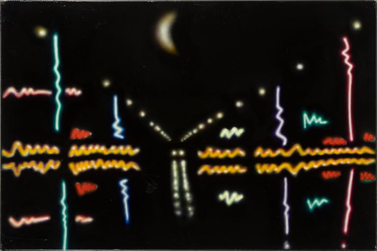 Leif Tjerned, akryl på pannå, signerad och daterad 1990 a tergo.