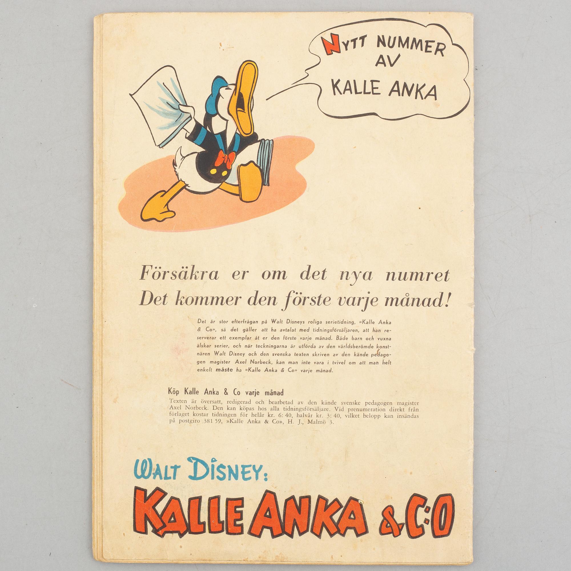 Serietidning, Kalle Anka, nr 7, 1949.