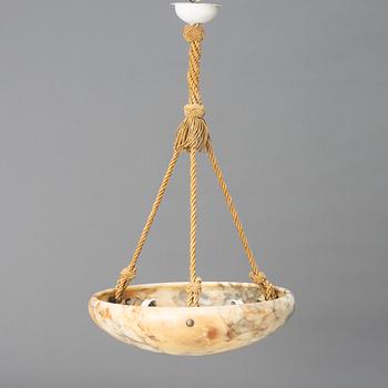 An alabaster ceiling lamp, 1920s.