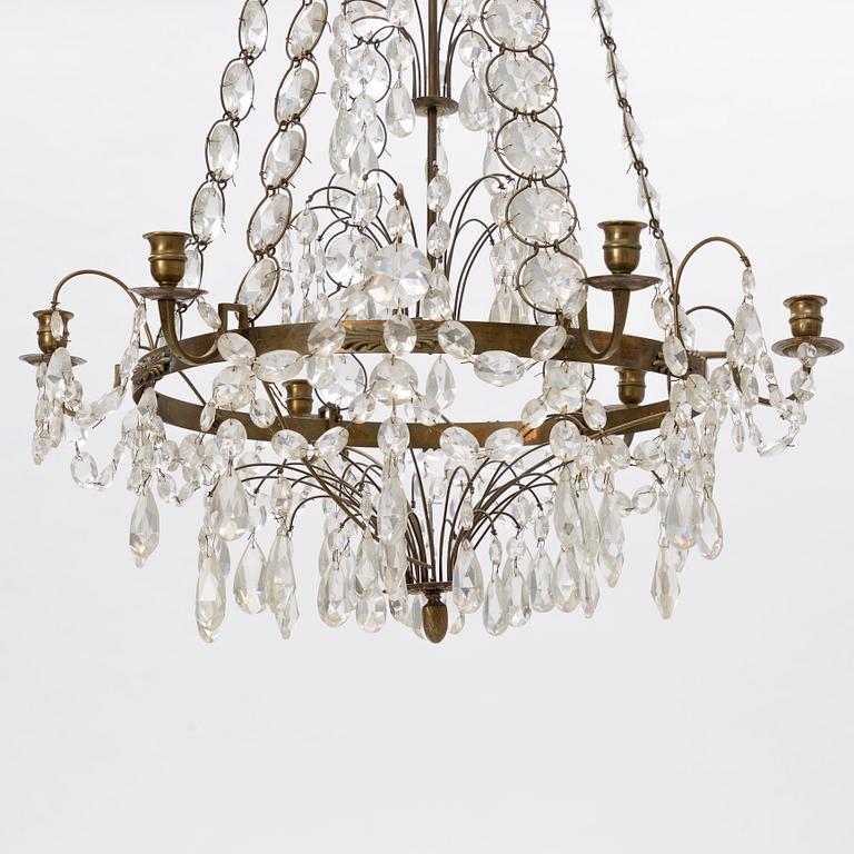 Chandelier, Gustavian style, circa 1900.