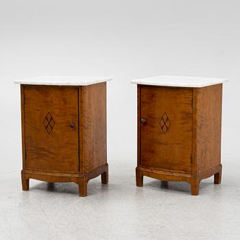 A pair of bedside tables, first half of the 20th century.