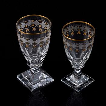 A part Kosta Junior glass service, 20th Century. (24 pieces).