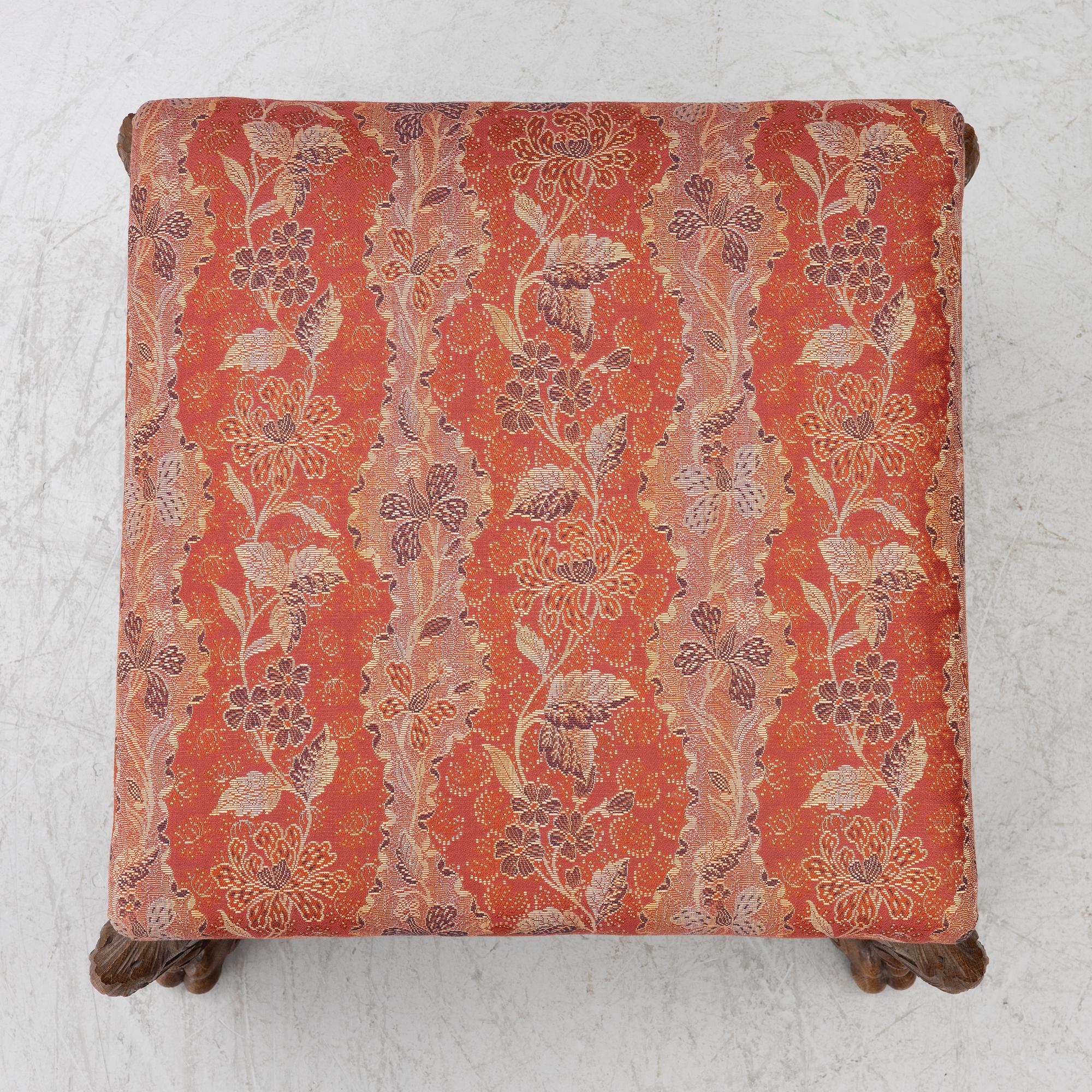 Five Baroque style stools, circa 1900.