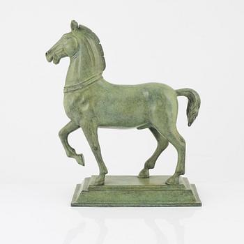 A patinated bronze sculpture after the Horses of Saint Mark.