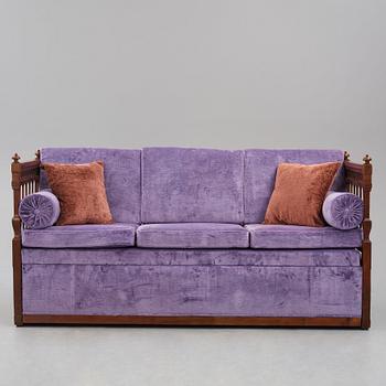 A late Gustavian mahogany sofa, Stockholm, late 18th century.