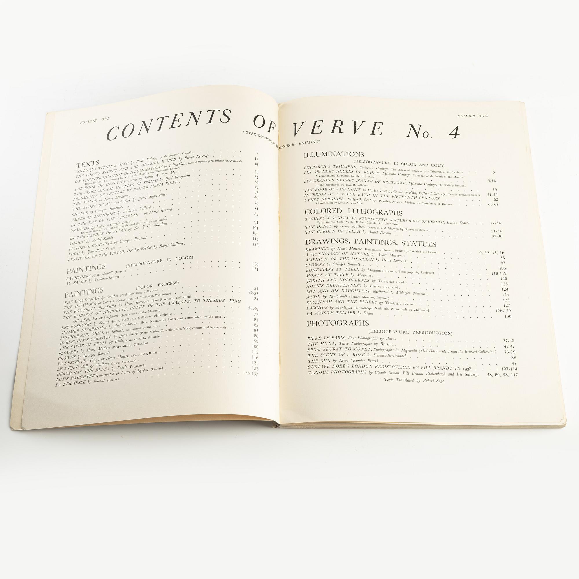 "Verve", No 4, January-March 1939.