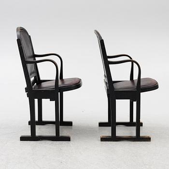 A pair of cinema chairs, 1920s/30s.