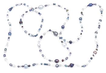 PÄRLHALSBAND, 2 st, odlade pärlor.