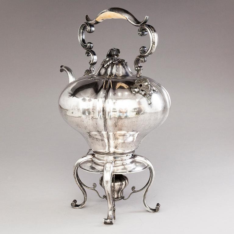 SAZIKOV, A Russian silver tea kettle, mark of Sazikov, Saint Petersburg 1847.