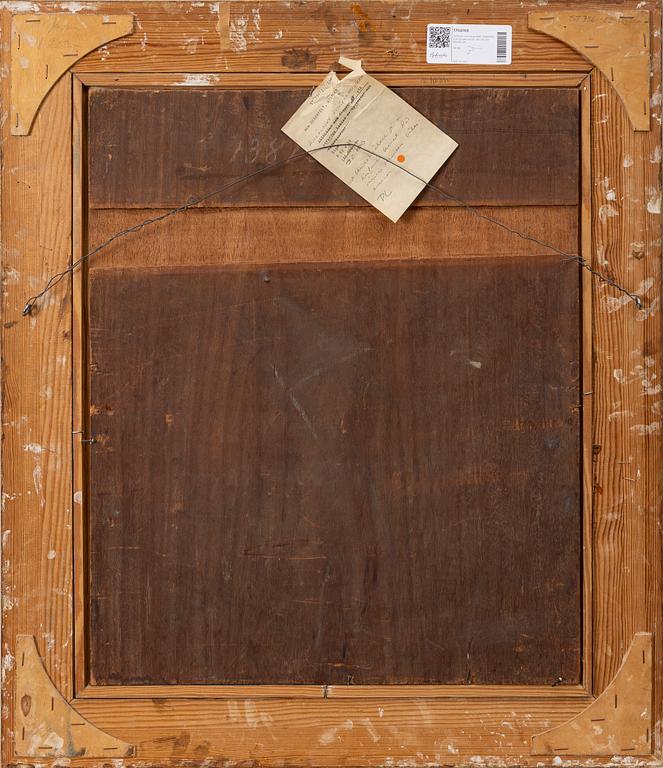 Wilhelm von Gegerfelt, Winter scene with frozen canal.