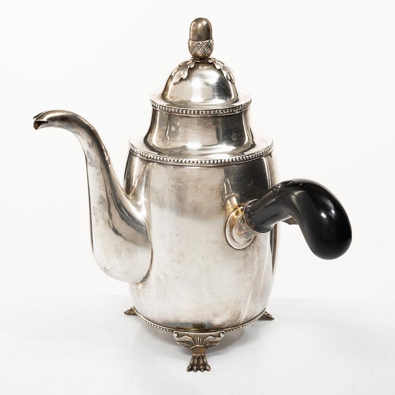 A Swedish sterling silver Empire style coffee pot, mark of Metallkonst Tage Björklund, Strängnäs 1954.