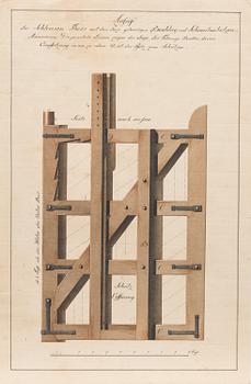 AKVARELLER/RITNINGAR, 3 st. tillskrivan Carl Ludwig Engel (1778-1840), ej signerade.