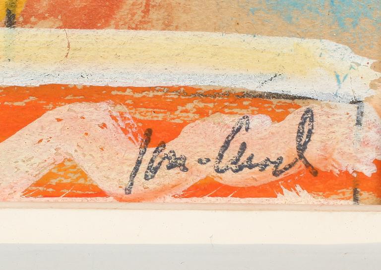 JOHN JON-AND, olja/blandteknik på pannå, signerad.