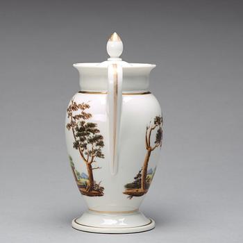 KAFFE och TESERVIS, 18 delar, porslin. Frankrike, Empire, tidigt 1800-tal.