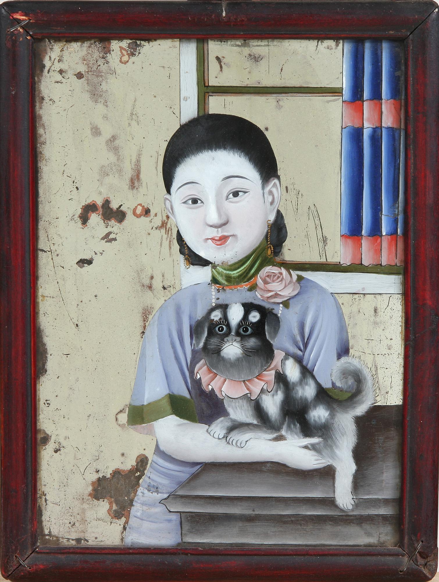 SPEGELMÅLNINGAR, ett par, Kina, 1800/1900-tal.