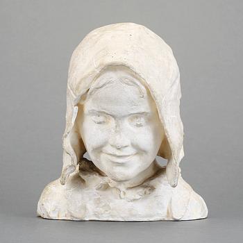 RUTH MILLES. Skulptur, gips, signerad.