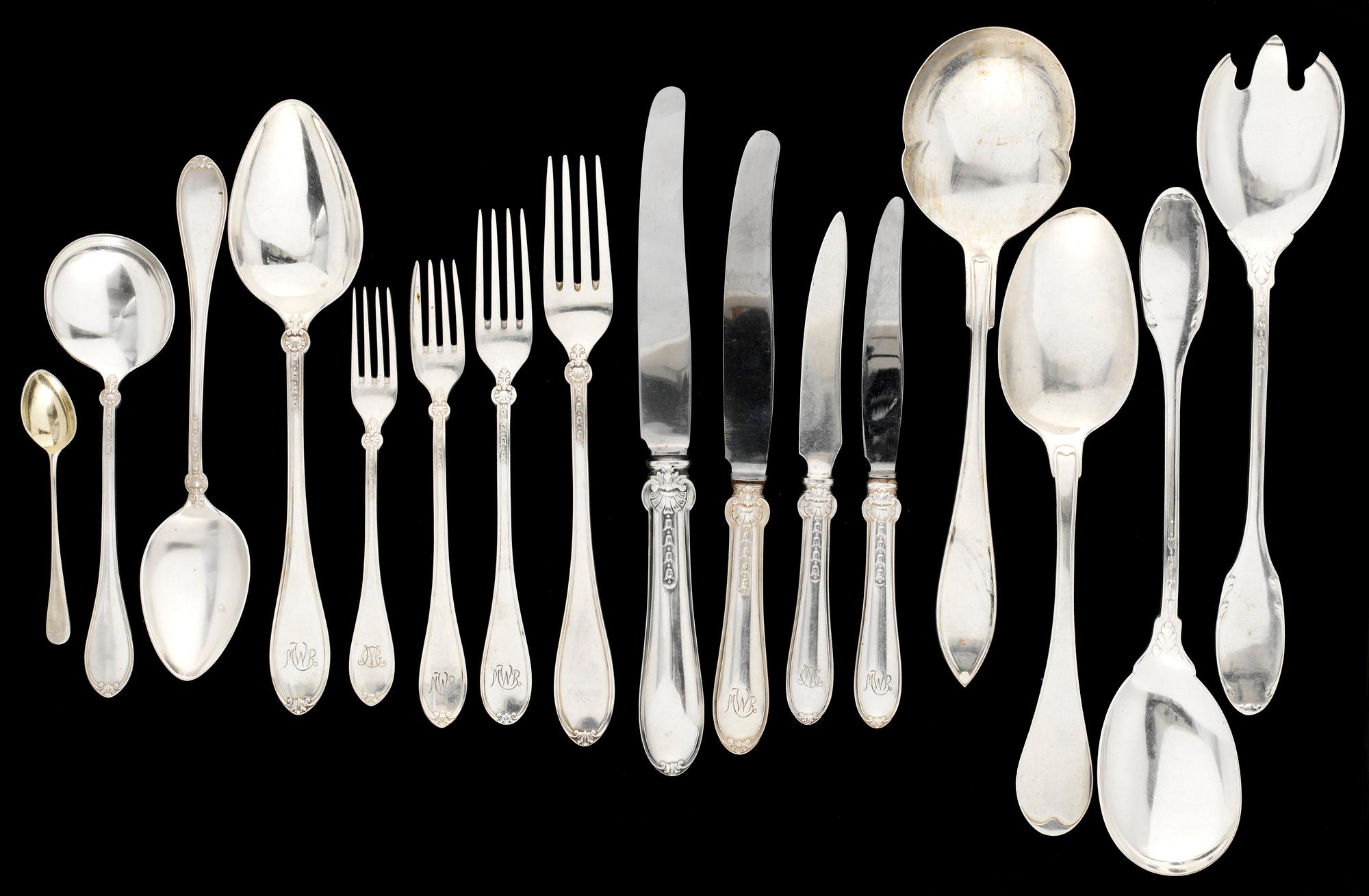 BESTICKUPPSÄTTNING, 91 delar, av  W.A. Bolin, Stockholm 1900-tal.