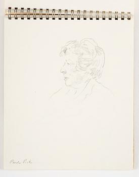 Lotte Laserstein, 4 skissböcker med blyertsteckningar.