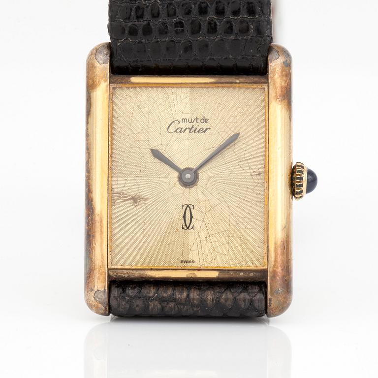 ARMBANDSUR, dam, "Tank", Must de Cartier,  Cartier, Schweiz, 1900-talets mitt.