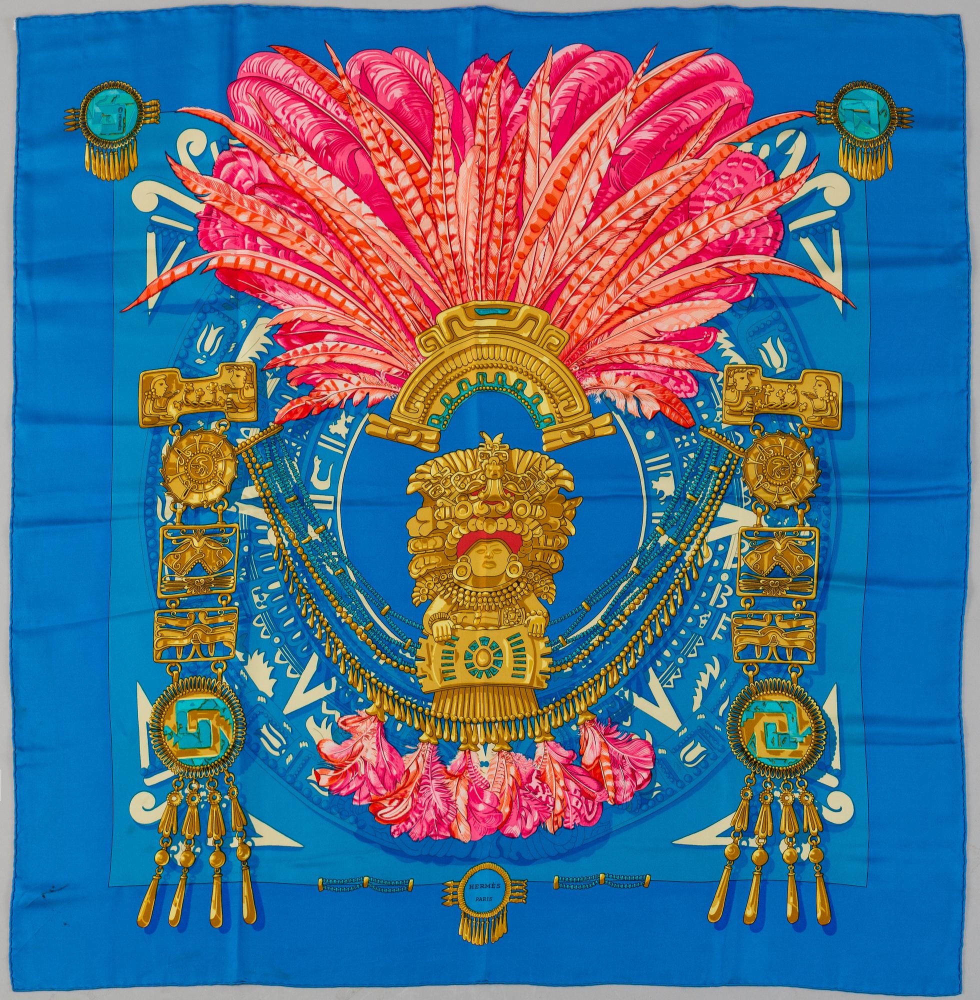 HERMÈS, scarf, "Mexique".