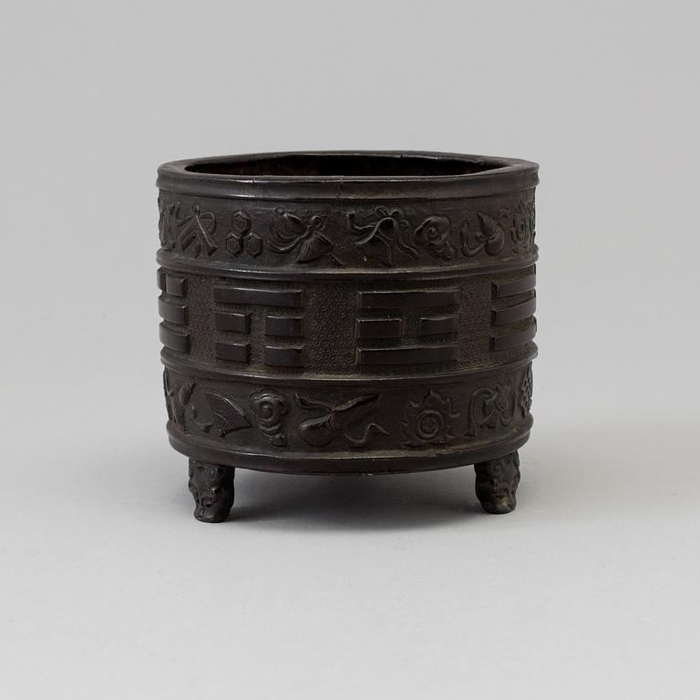 A bronze censer, late Qing dynasty, 19th Century.