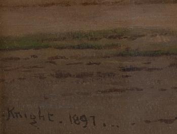 Joseph Knight, gouache, signed and dated 1891.