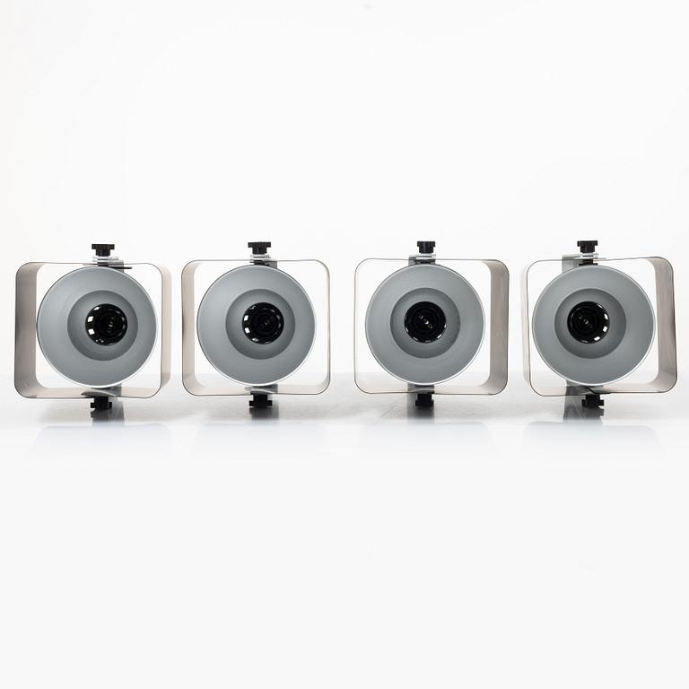Yrjö Kukkapuro, four 'YK100AV' spotlights, Blond Belysning, 2020's.