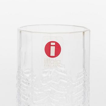 Jorma Vennola, snapsilaseja, 4 kpl, "Kuusi"-sarja, alkuperäisessä puukotelossa, Iittala. 1980-luku.