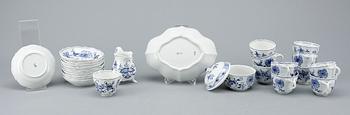 KAFFESERVIS, 14 delar, porslin, Meissen, 1900-tal.