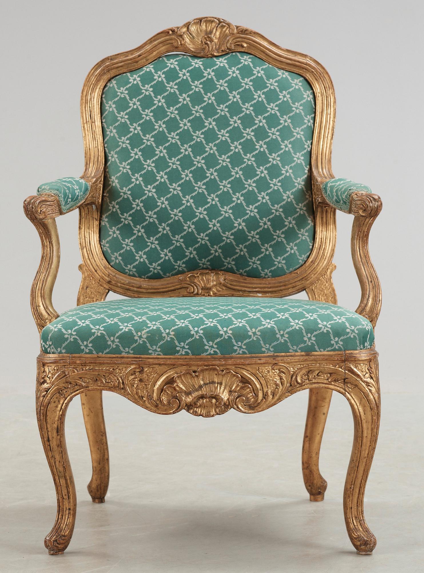 A Swedish Rococo 18th century armchair.