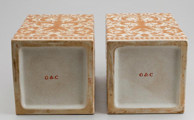 LOCKURNOR, 1 par, porslin, G&C, 1900-/2000-tal.