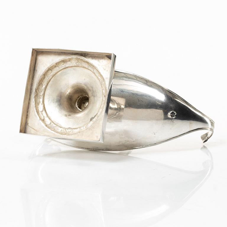 A Swedish late Gustavian silver and glass cruet-set, mark of Pehr Zethelius, Stockholm 1798.