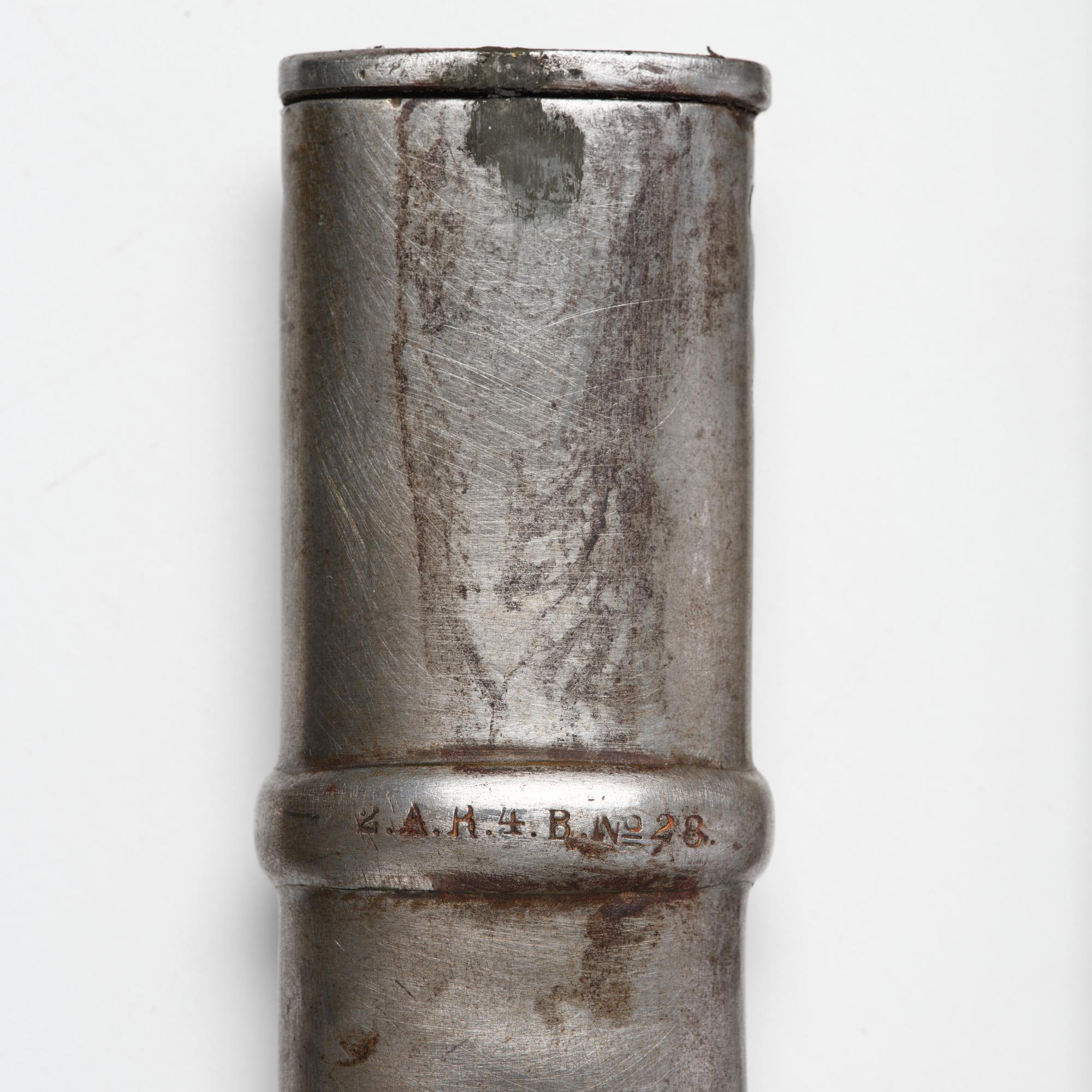 A Swedish artillery sword, 1889 pattern, with scabbard.