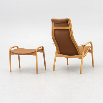 Yngve Ekström, a 'Lamino' easy chair and a foot stool, Swedese.