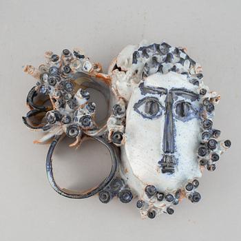 Hertha Hillfon, a ceramic wall sculpture, signed.