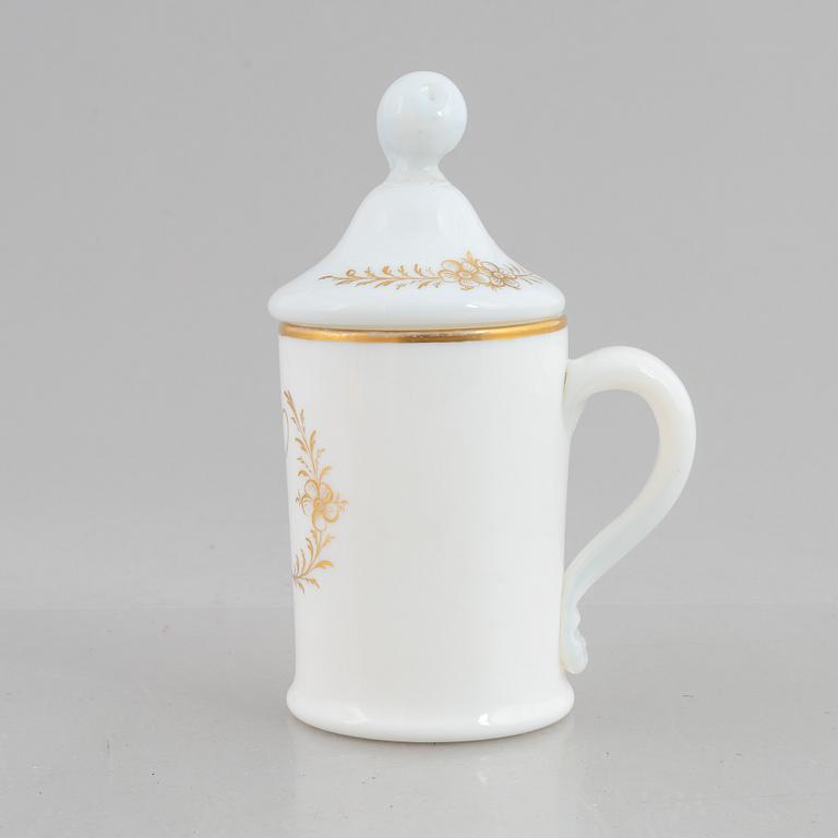 Stop med lock, flussglas. Möjligen Strömbäck, omkring år 1800.