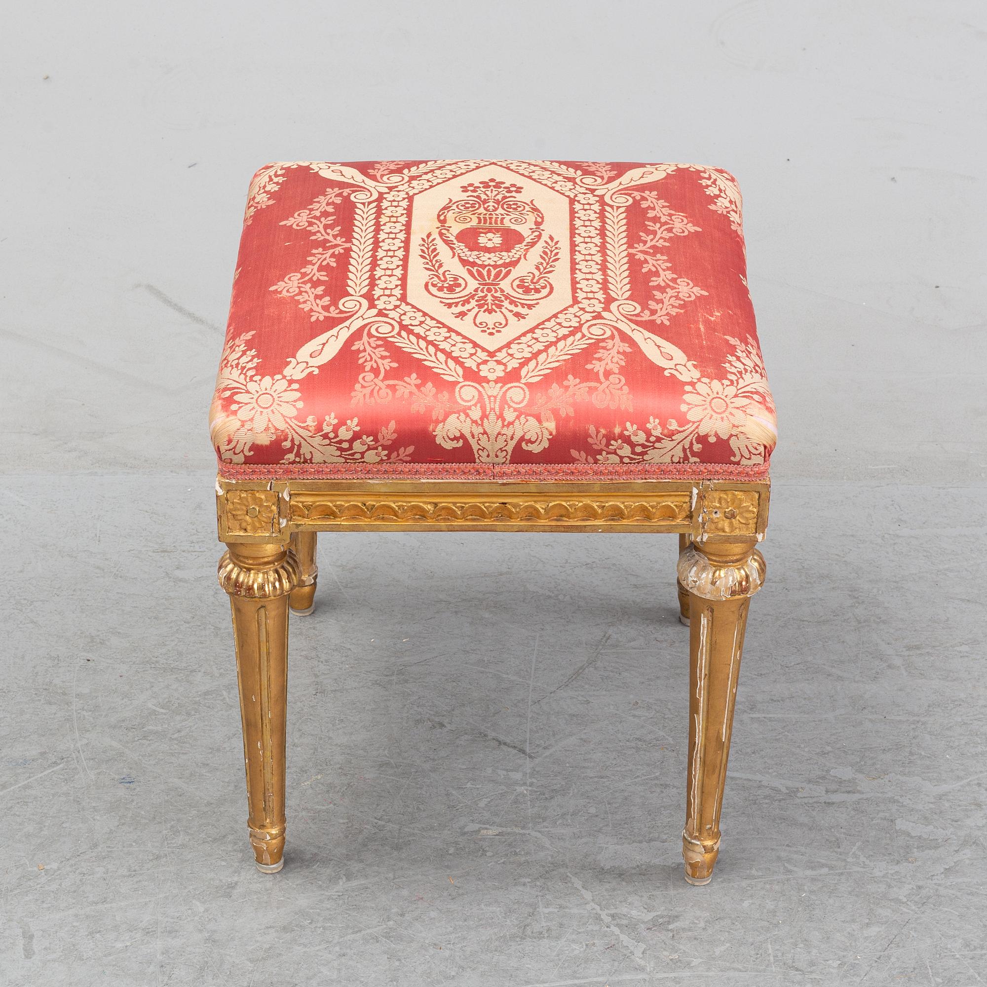 A Gustavian tabouret, decond half of the 18th Century.