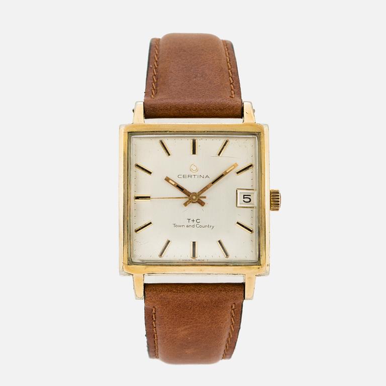 CERTINA, T+C, Town and Country, wristwatch, 30,5 x 30,5 (40,5) mm,