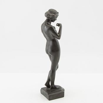 Dekorativ skulptur naken kvinna 1900-talets början.
