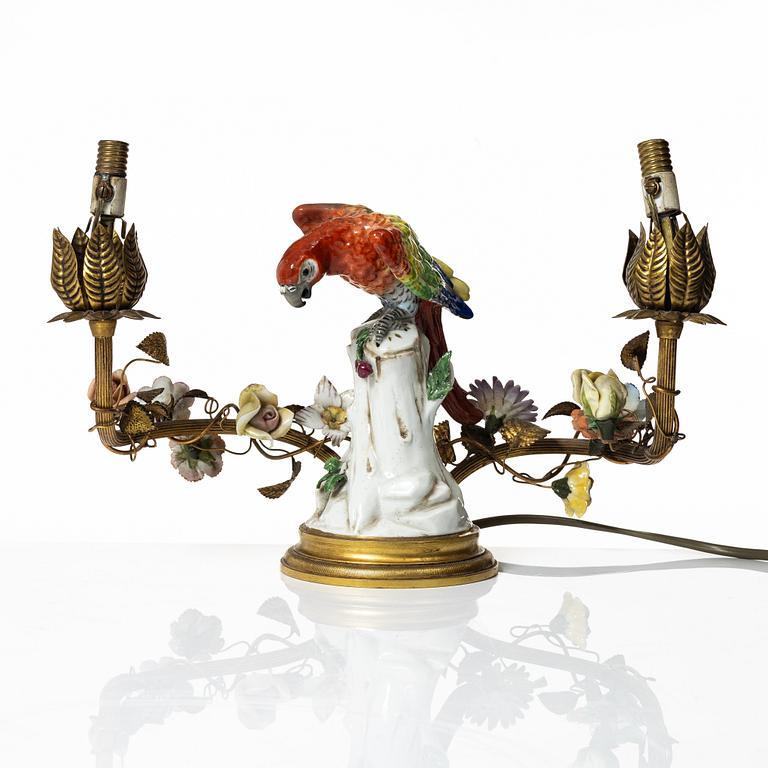 Table lamp, Ackermann & Fritze, Rudolstadt Volkstedt, Germany, early 20th century.