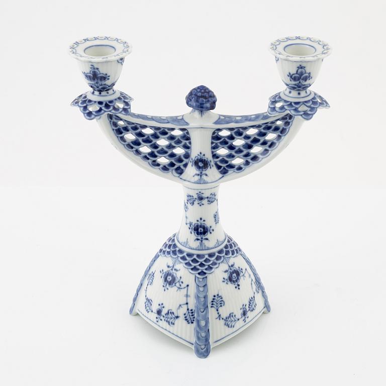 Royal Copenhagen, a porcelain candelabra model 1169, full blonde, second half of the 20th century.