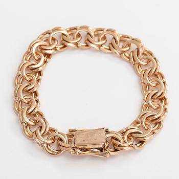 A 14K gold Bismarck link bracelet, A.Harkon Kulta, Lahti 1971.