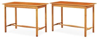A pair of Josef Frank mahogany side tables, Svenskt Tenn, model 1106.