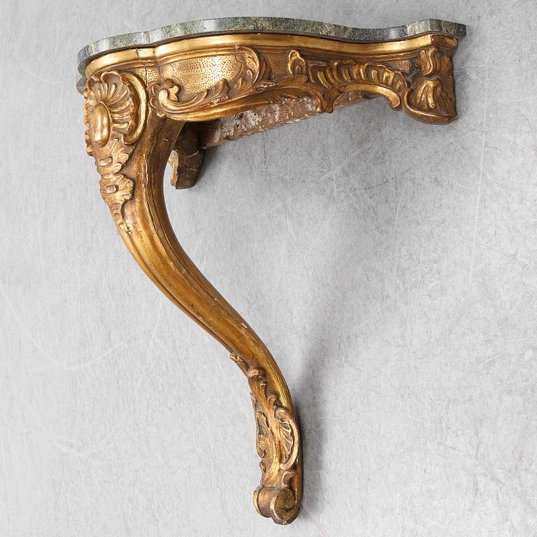 A Rococo console table, 18th century.
