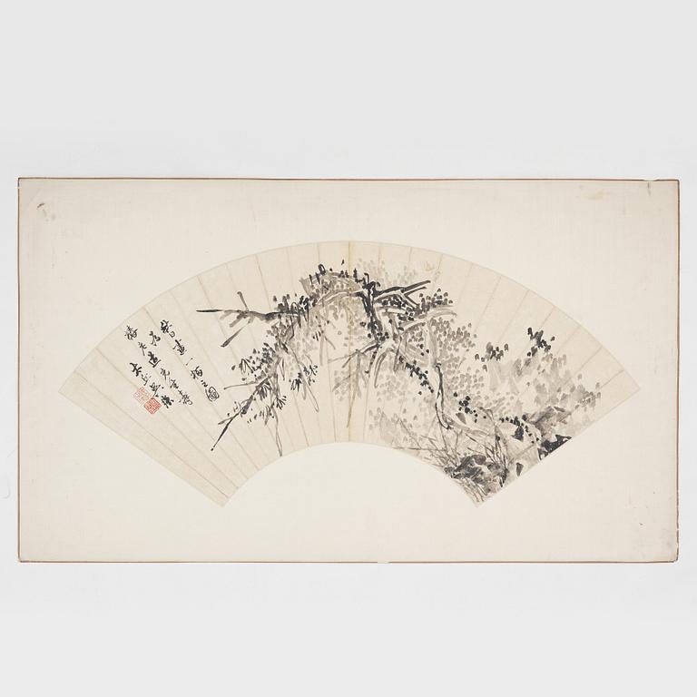 Unidentified artist, so-called "Fan painting", Tree, China, 20th century.